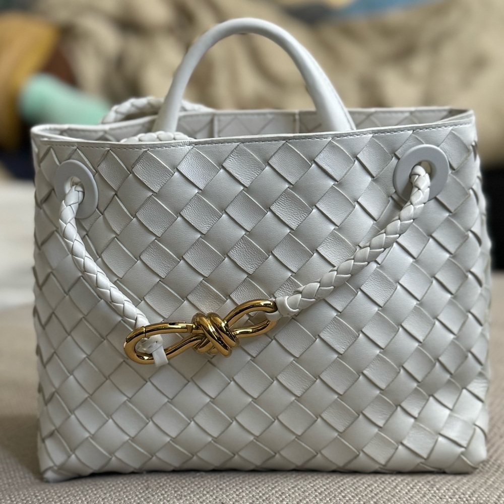 Bottega Veneta Small Andiamo Intrecciato Leather Top-Handle Bag - Picture 2 of 16